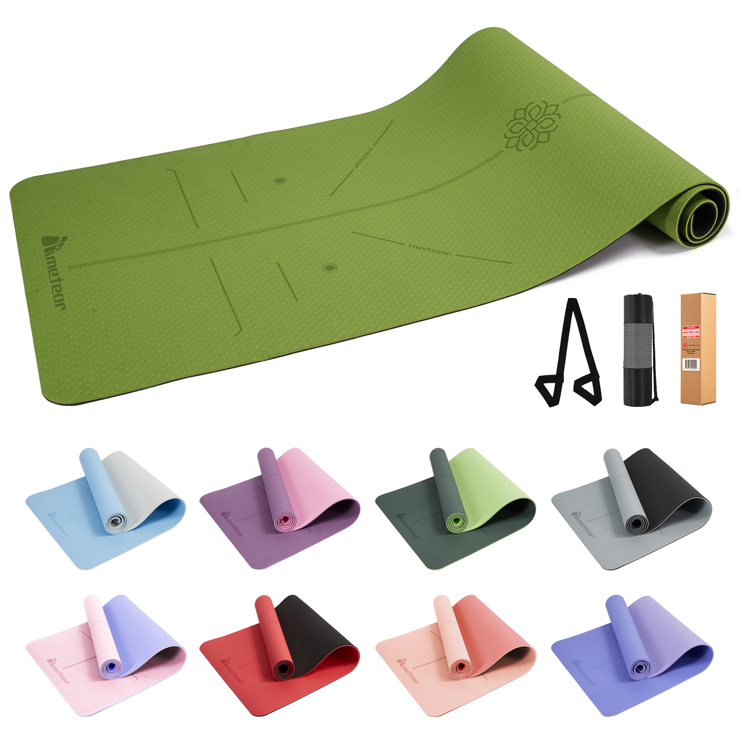 Comfortable 1/2-Inch Extra Thick Exercise Mat for Yoga and Pilates. Du -  Everyday Crosstrain