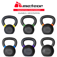 METEOR Essential Cast Iron Kettlebell,Weightlifting Kettlebell,Gym Kettlebell,Gym Weights,Weightlifting Weights,Crossfit Exercise