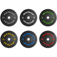 METEOR Essential Olympic Weightplates, Bumper Plates, Rubber Plates, Weightlifting Plates, 50mm Center Hole
